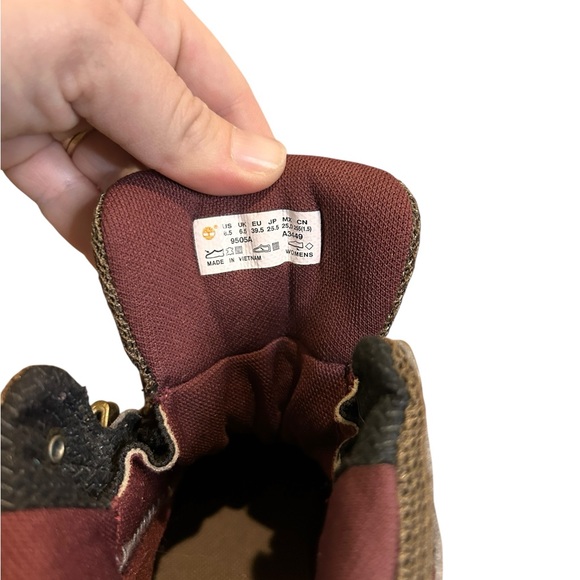 Timberland women’s Brown Leather Boots Norwood Hiking Mid‎ Waterproof size 8.5 - Picture 8 of 11
